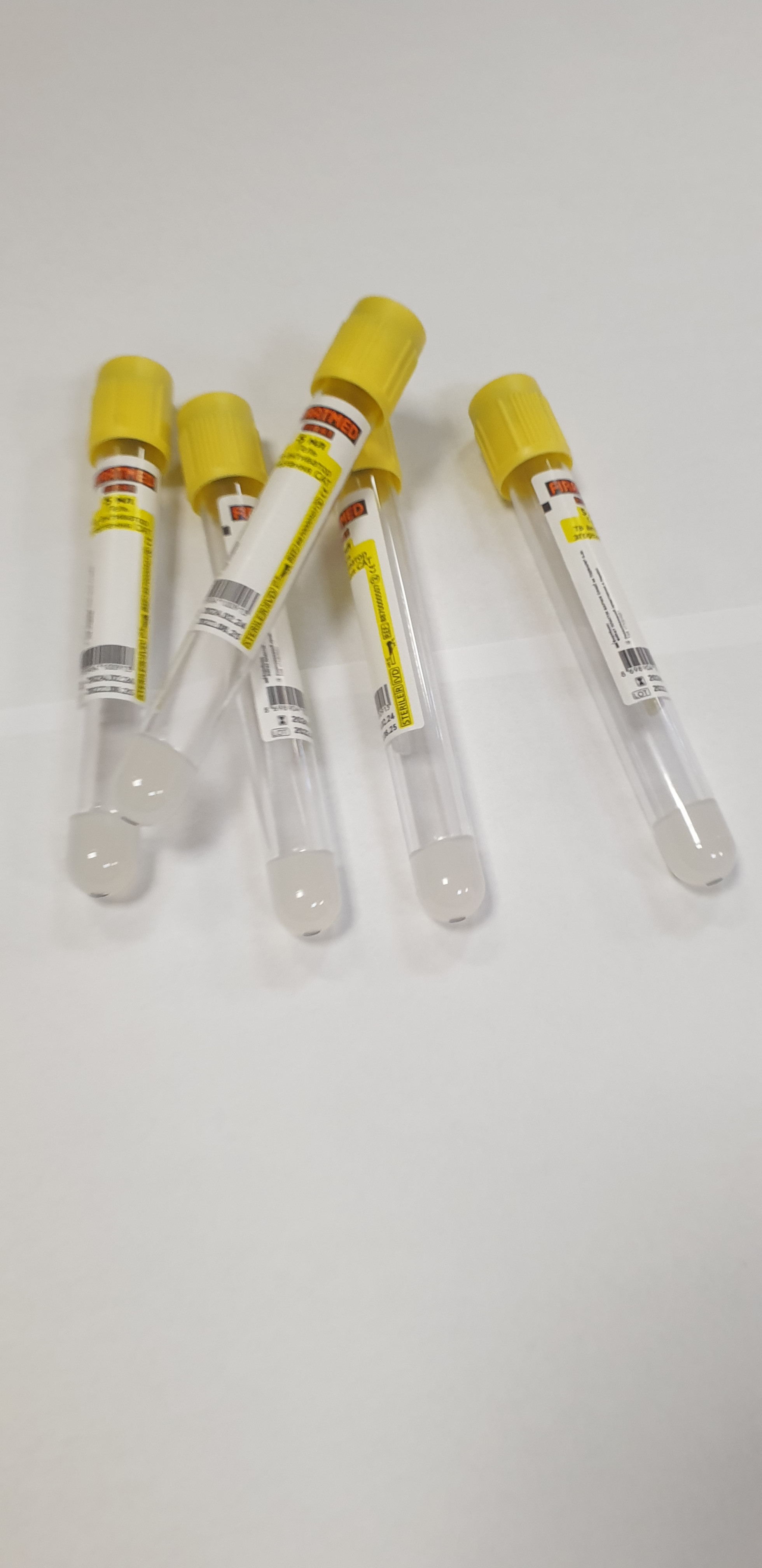 Пробірка Вакуумна 5,0мл, 13х75, Активатор згортання та гель, жовта кришка